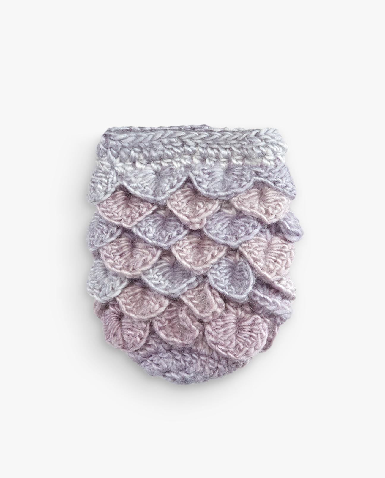 Crocheted dragon scale bag