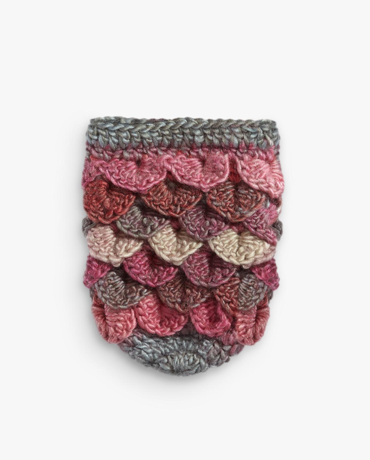 Crocheted dragon scale bag