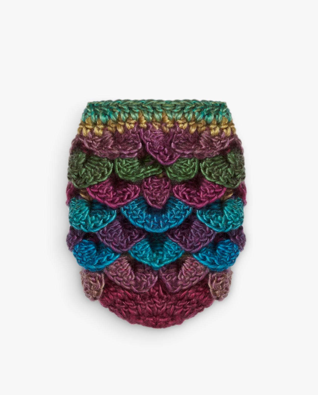Crocheted dragon scale bag